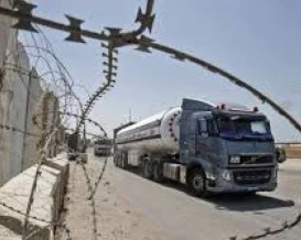 دخول 5 شاحنات غاز إلى قطاع غزة