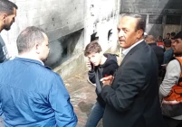 الحايك يثمن جهود إطفاء حريق شارع الثورة بمدينة غزة