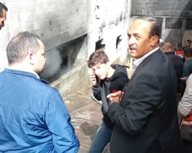 الحايك يثمن جهود إطفاء حريق شارع الثورة بمدينة غزة