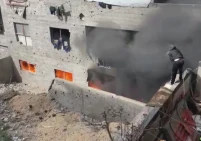 حريق بمخازن مساعدات إنسانية غرب مدينة غزة