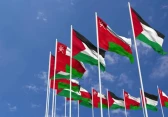 علم فلسطين وسلطنة عمان
