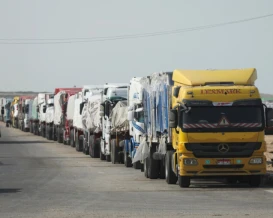 دخول 312 شاحنة محملة بالبضائع والمساعدات إلى غزة الخميس