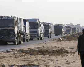 دخول 266 شاحنة محملة بالضائع والمساعدات إلى قطاع غزة اليوم