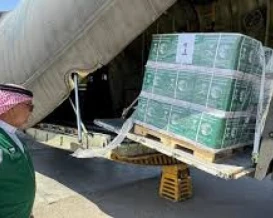 طائرة مساعدات سعودية لصالح غزة تهبط في مطار العريش