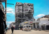 توقيع اتفاقية لإزالة برج بنك فلسطين المتضرر في غزة