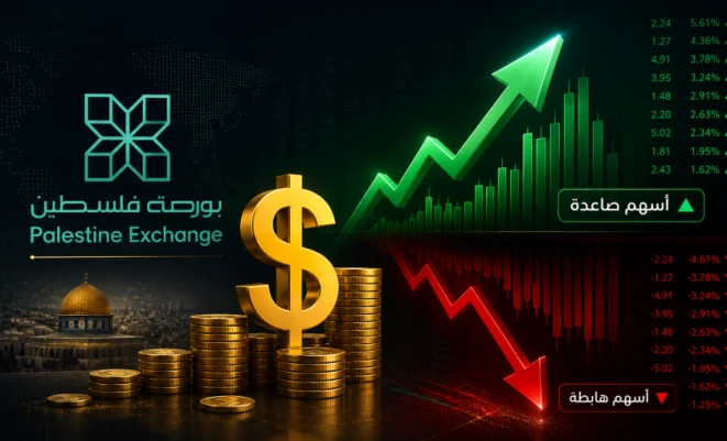 بورصة فلسطين.. الشركات الأكثر ارتفاعًا وانخفاضًا للأرباح خلال الأربعة أشهر الأولى 2026