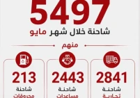 5497 شاحنة دخلت إلى قطاع غزة خلال شهر مايو